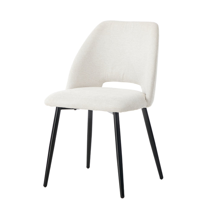 4X Dining Chair Accent Chairs Linen Fabric Biege