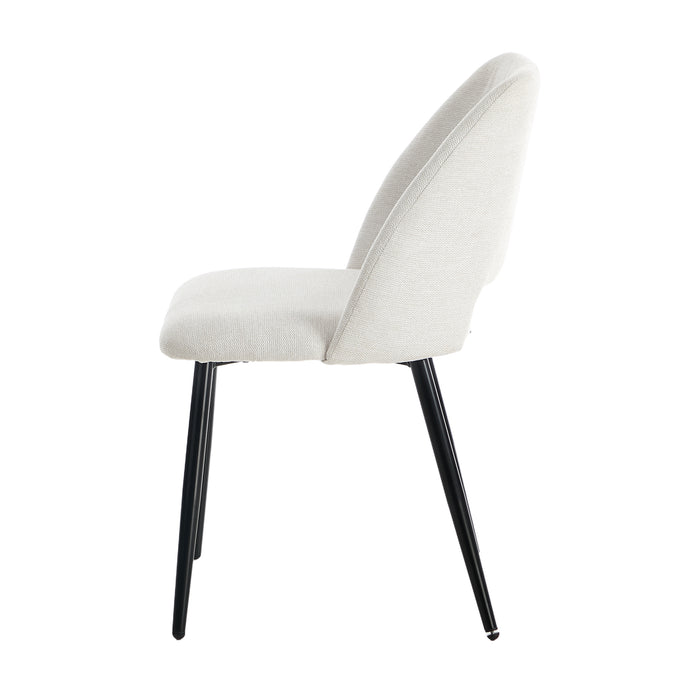 4X Dining Chair Accent Chairs Linen Fabric Biege