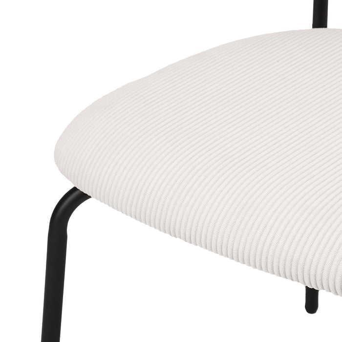 Dining Chairs Kitchen Chair Padded Lounge Seat Corduroy Beige