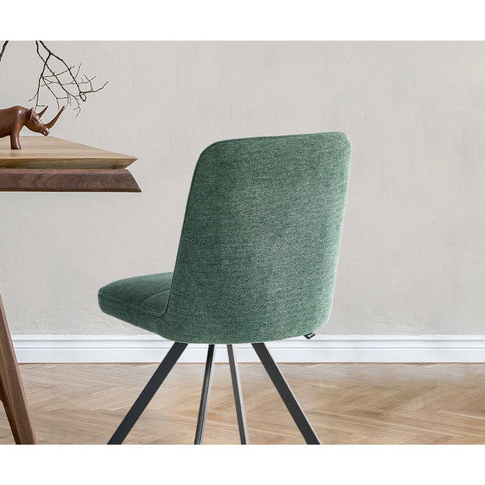 4X Dining Chair Kitchen Seat Linen Fabric Accent Chair Green