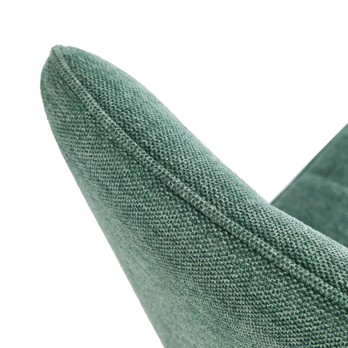 4X Dining Chair Kitchen Seat Linen Fabric Accent Chair Green