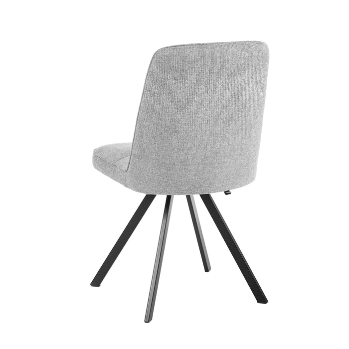 2X Dining Chair Kitchen Seat Linen Fabric Accent Chair Grey