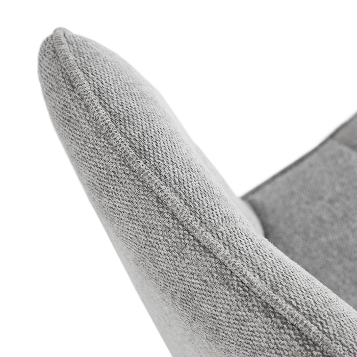 2X Dining Chair Kitchen Seat Linen Fabric Accent Chair Grey