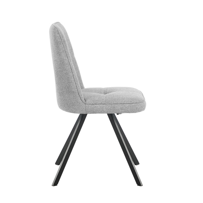 8X Dining Chair Kitchen Seat Linen Fabric Accent Chair Grey