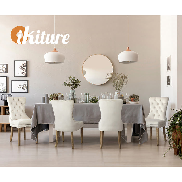 Velvet Dining Chairs Upholstered French Provincial Tufted Kitchen