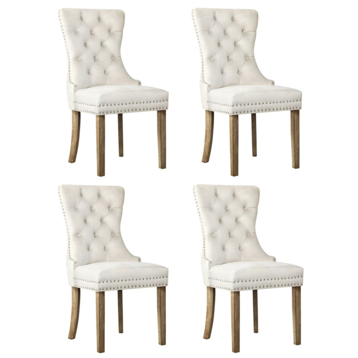 Velvet Dining Chairs Upholstered French Provincial Tufted Kitchen
