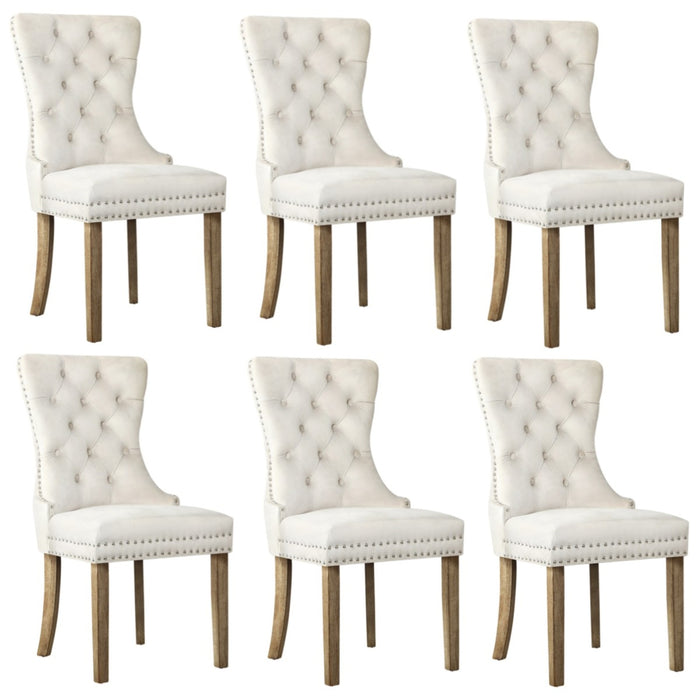Velvet Dining Chairs Upholstered French Provincial Tufted Kitchen