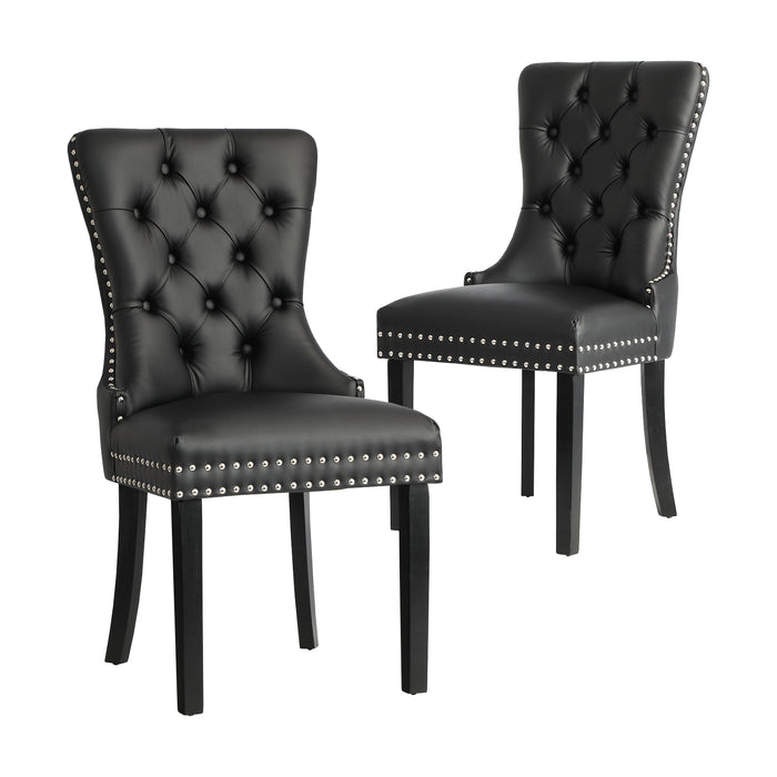 2X Dining Chairs Upholstered French Provincial Tufted Kitchen Cafe