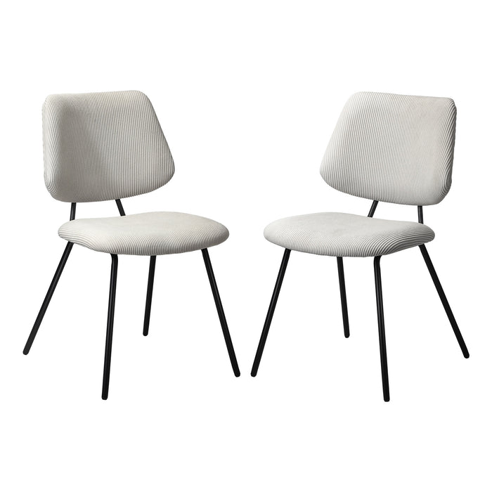 2X Dining Chair Vintage Retro Polyester Kitchen Padded Lounge White