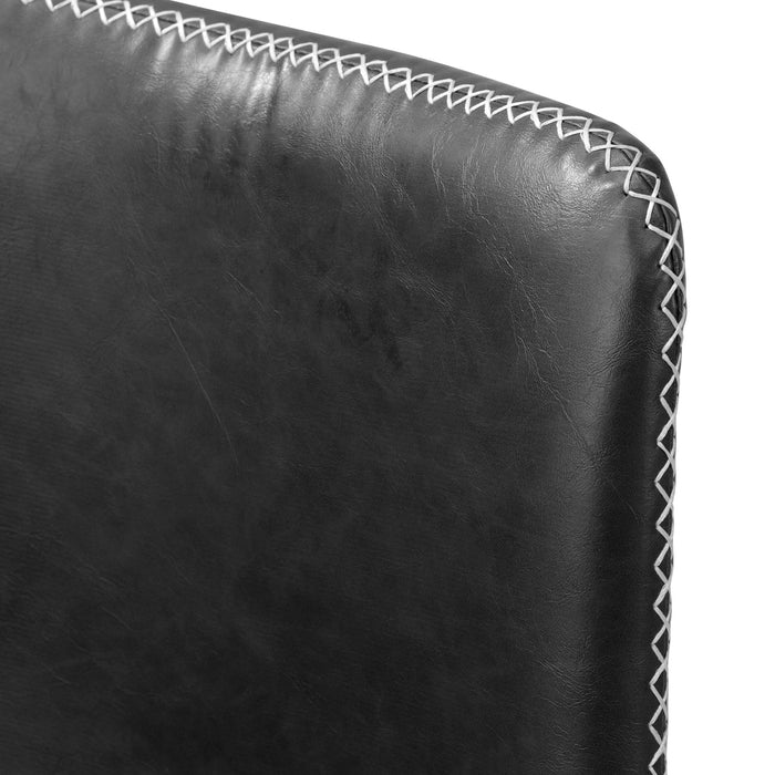 6X Dining Chairs Kitchen Table Chair Lounge Retro Padded Seat Pu Grey