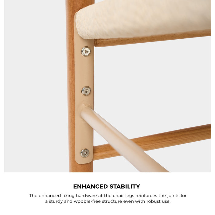 Set Of 6 Wooden Dining Chair Cafe Lounge Seat Wishbone Shaped Chair