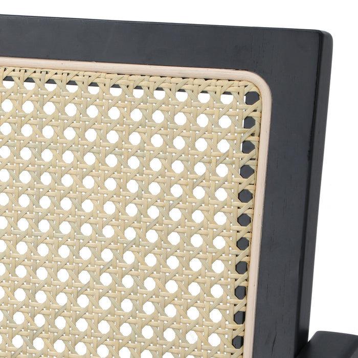 Dining Chairs Rattan Chair Wooden Accent Chair Balck