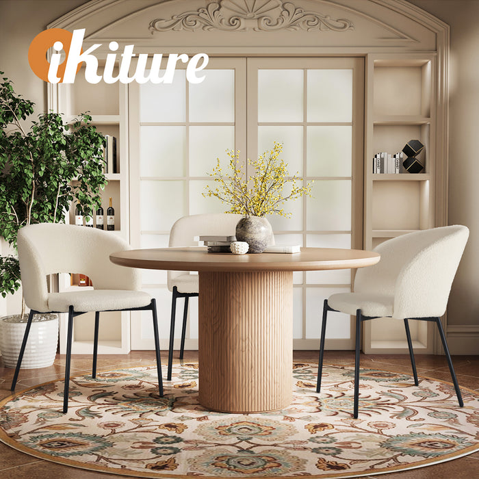 2X Dining Chair Accent Chairs Tub Armchairs Sherpa 4 Style