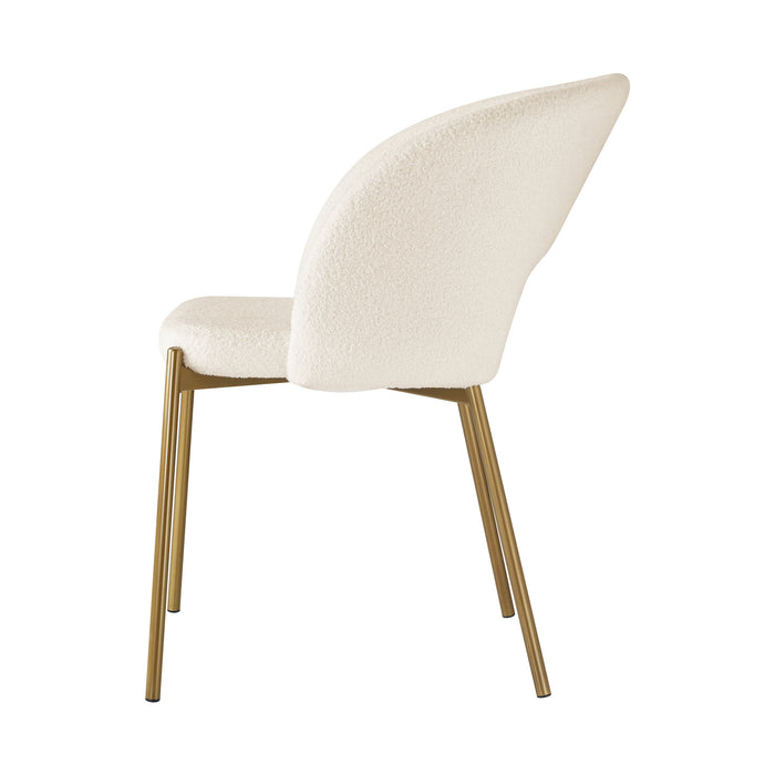 Armchair Dining Chair Accent Chairs Tub Armchairs Sherpa White & Gold