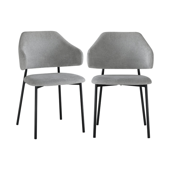 2X Armchair Dining Chair Accent Chairs Tub Armchairs Sherpa Grey & Black