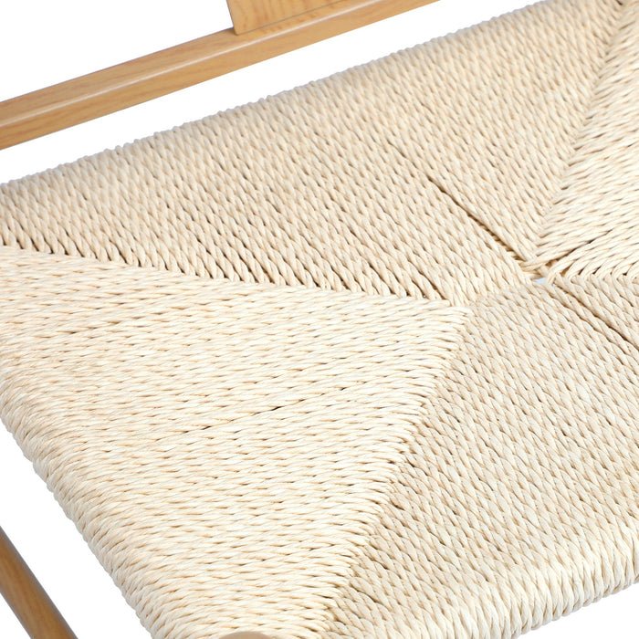 4X Dining Chair Metal Hans Wegner Chair Wishbone Cafe Lounge Beige