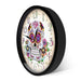 Day of the Dead Mexican Floral Skull Wall Clock Dia De