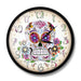 Day of the Dead Mexican Floral Skull Wall Clock Dia De