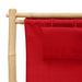 Deck Chair Bamboo and Canvas Red Tonpki