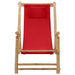 Deck Chair Bamboo and Canvas Red Tonpki