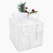 Decorative Christmas Gift Boxes 3 Pcs Silver Outdoor Indoor