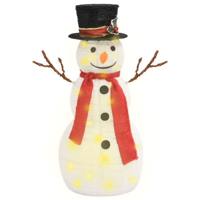 Decorative Christmas Snowman Figure With Led Luxury Fabric