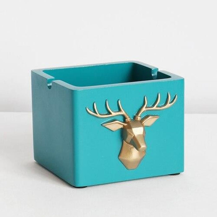 Deer Head Pattern Windproof Ashtray for Home Office Hotel