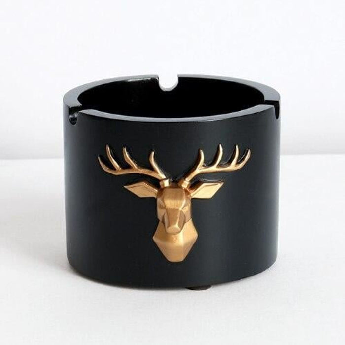 Deer Head Pattern Windproof Ashtray for Home Office Hotel