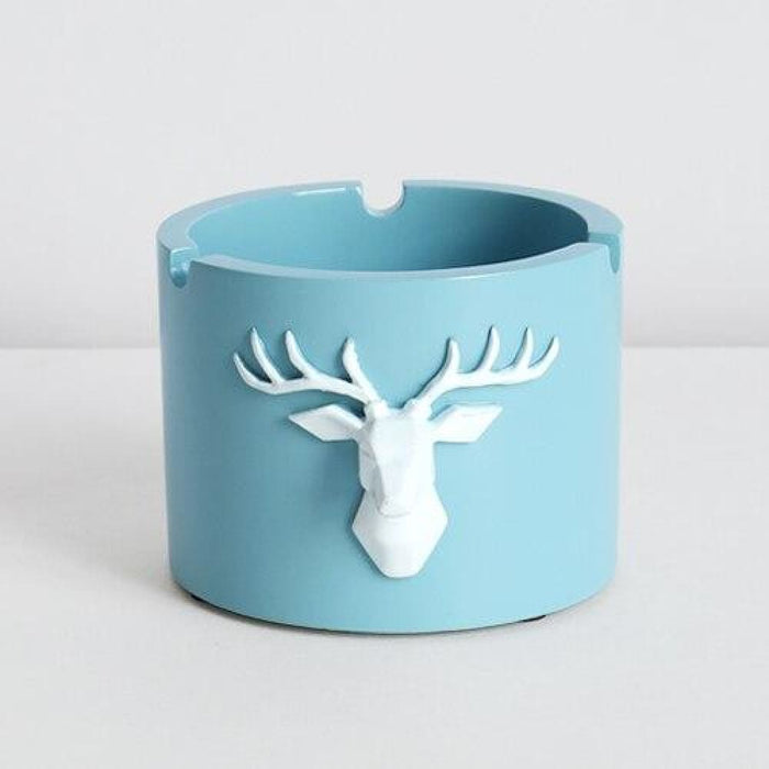 Deer Head Pattern Windproof Ashtray for Home Office Hotel
