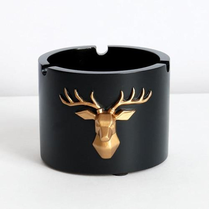Deer Head Pattern Windproof Ashtray for Home Office Hotel