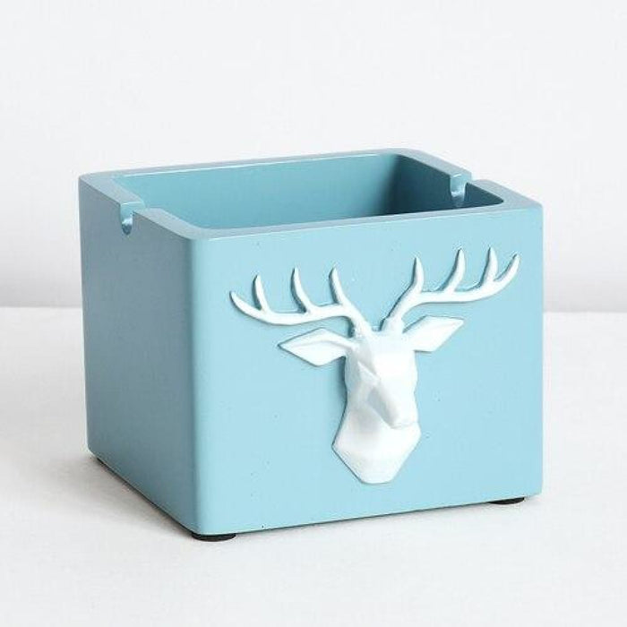 Deer Head Pattern Windproof Ashtray for Home Office Hotel