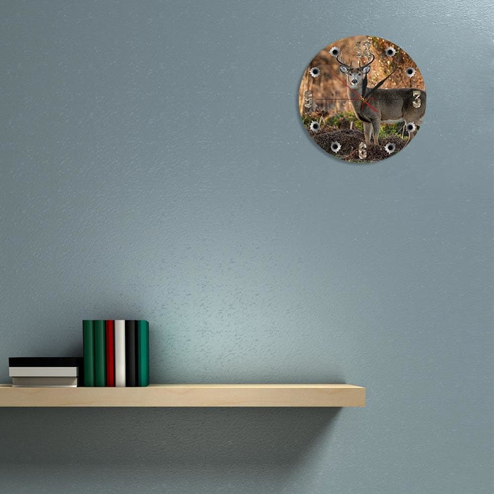 Deer Hunter Camera Sniper Big Buck Round Wall Clock Hunting