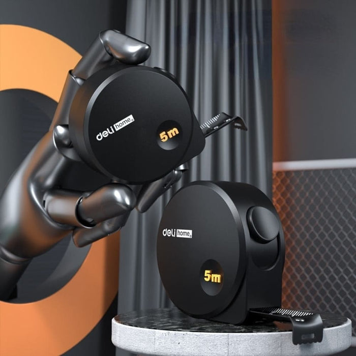 Deli 5m Measuring Tape Black Carbon Steel Material High