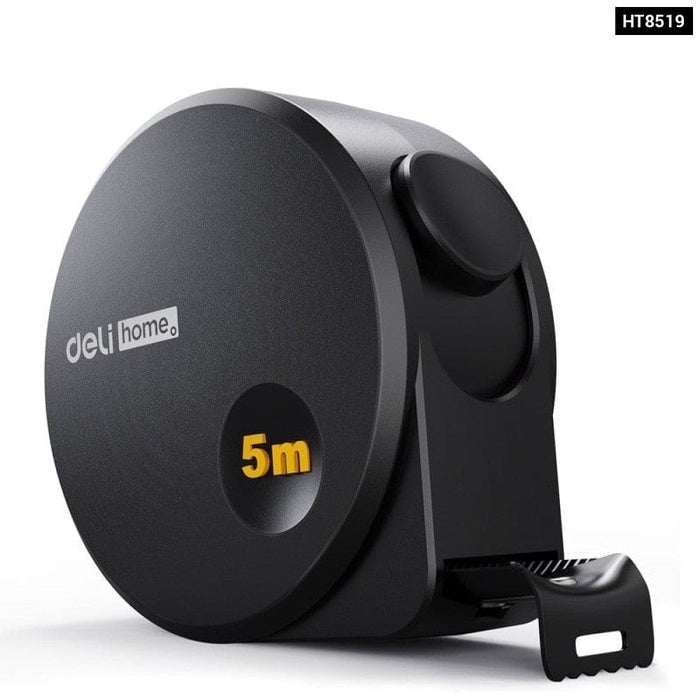 Deli 5m Measuring Tape Black Carbon Steel Material High