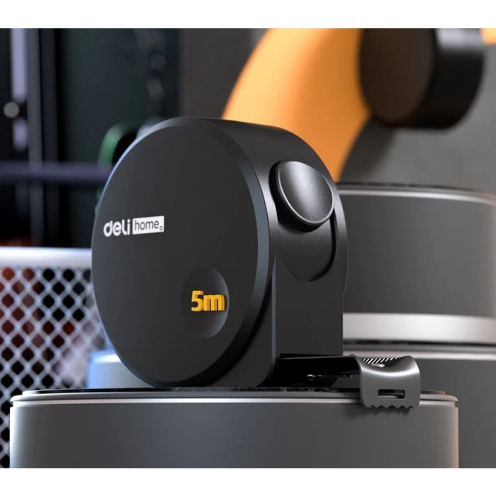 Deli 5m Measuring Tape Black Carbon Steel Material High