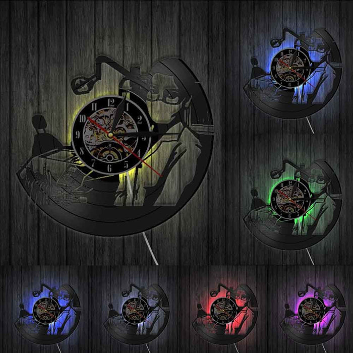 Dentist Vinyl Record Wall Clock Dentistry Office Art