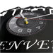 Denver Skyline Vinyl Record Wall Clock
