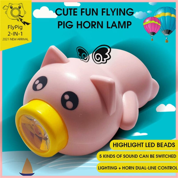 Pig Design Bicycle Light With Horn