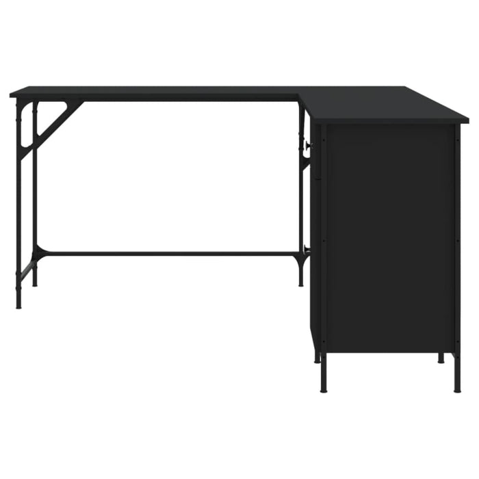 Desk Black 141x141x75 Cm Engineered Wood Ntipki