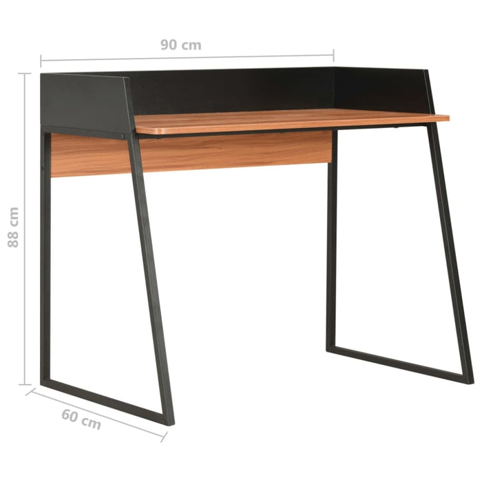 Desk Black and Brown 90x60x88 Cm Xbxll
