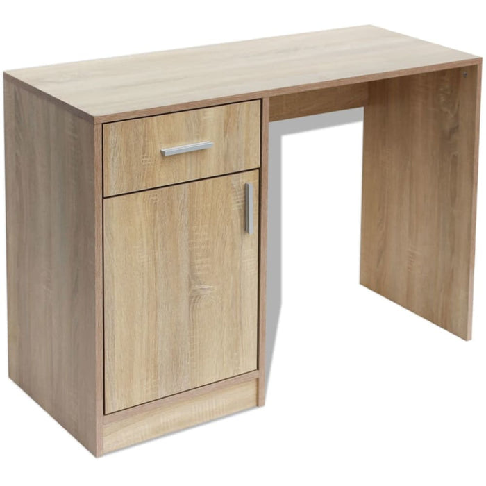 Desk with Drawer and Cabinet Oak 100x40x73 Cm Xatbpi