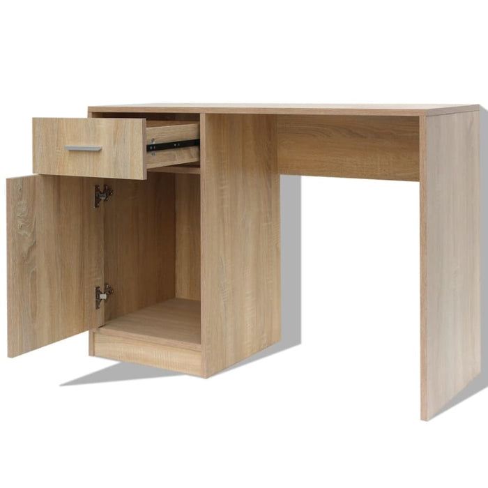 Desk with Drawer and Cabinet Oak 100x40x73 Cm Xatbpi