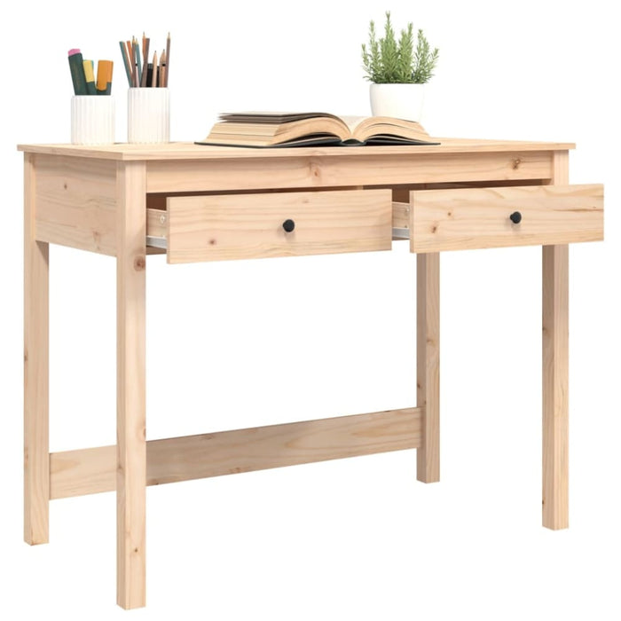 Desk with Drawers 100x50x78 Cm Solid Wood Pine Nxalat