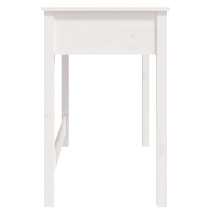 Desk with Drawers White 100x50x78 Cm Solid Wood Pine Nxalaa