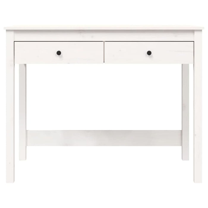 Desk with Drawers White 100x50x78 Cm Solid Wood Pine Nxalaa