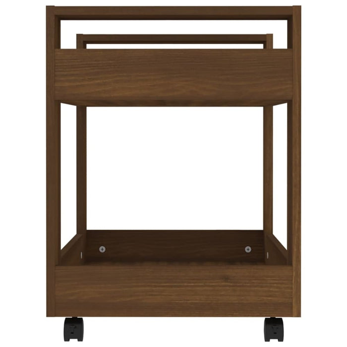 Desk Trolley Brown Oak 60x45x60 Cm Engineered Wood Nollbi