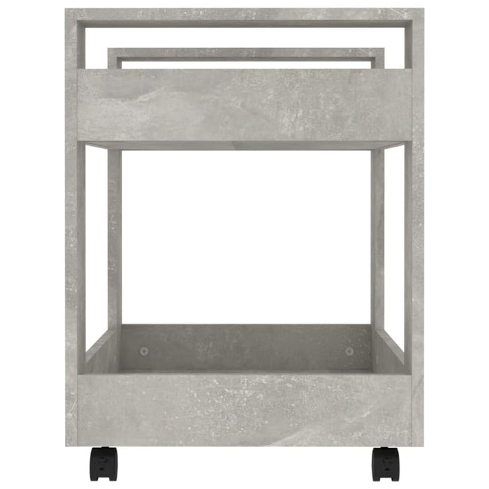 Desk Trolley Concrete Grey 60x45x60 Cm Engineered Wood