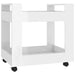 Desk Trolley Glossy Look White 60x45x60 Cm Engineered Wood