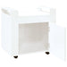 Desk Trolley Glossy Look White 60x45x60 Cm Engineered Wood