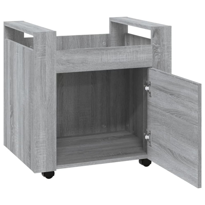 Desk Trolley Grey Sonoma 60x45x60 Cm Engineered Wood Nolloa